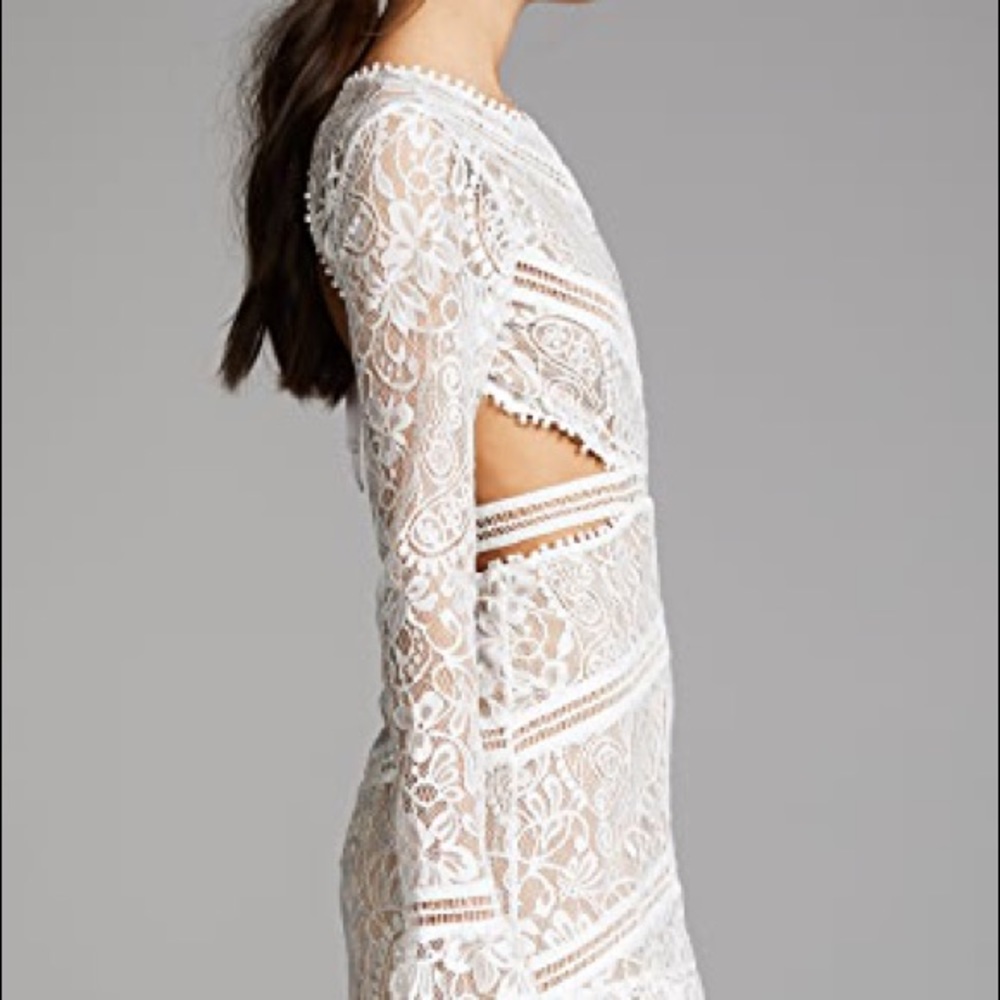 For Love & Lemons Emerie Cutout Mini Dress - White